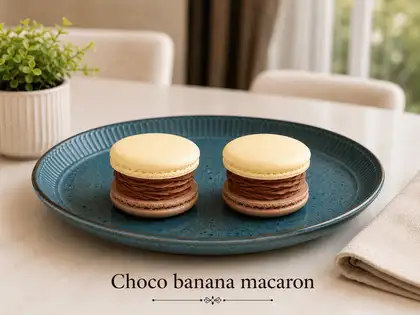 Choco Banana Macaron