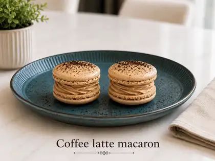 Coffee latte macaron